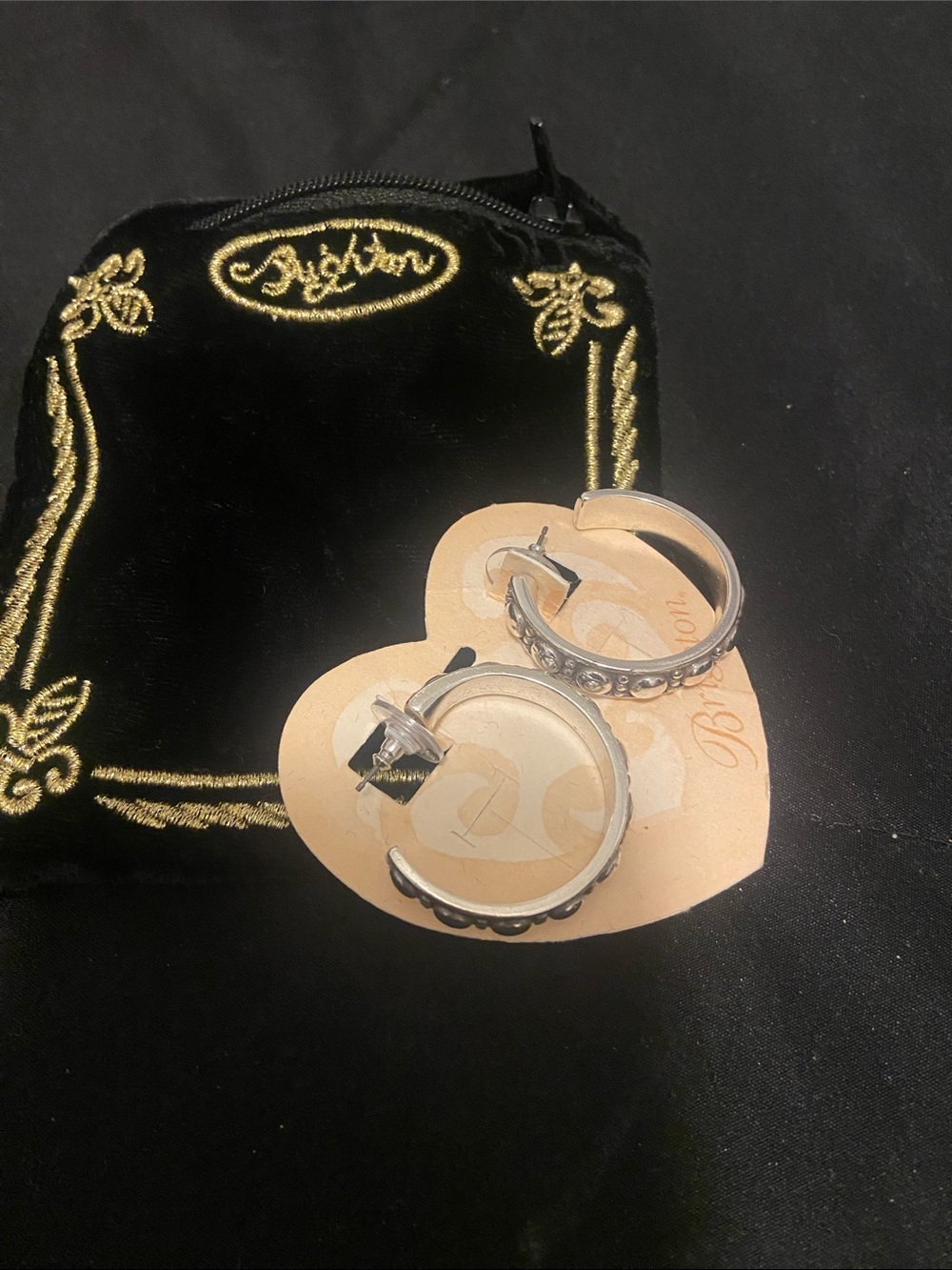 Brighton Silver Hoop Earrings with Scalloped Detail